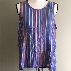 Allison Joy striped sleeveless top with open back
